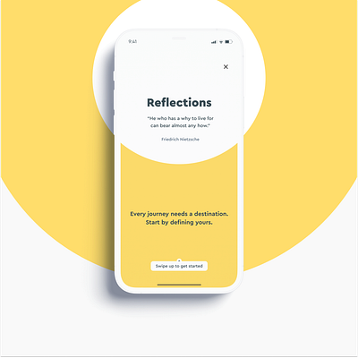 Concept exploration #1 app clean concept cover idea simple story ui ux wireframce yellow