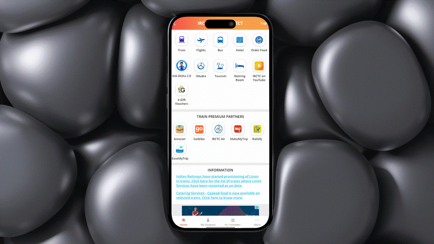 IRCTC app redesign. app bookingapp design designinspiration illustration irctc layouts mobileapp redesign travelapp ui uidesign userexperience userinterface uxdesign visual design