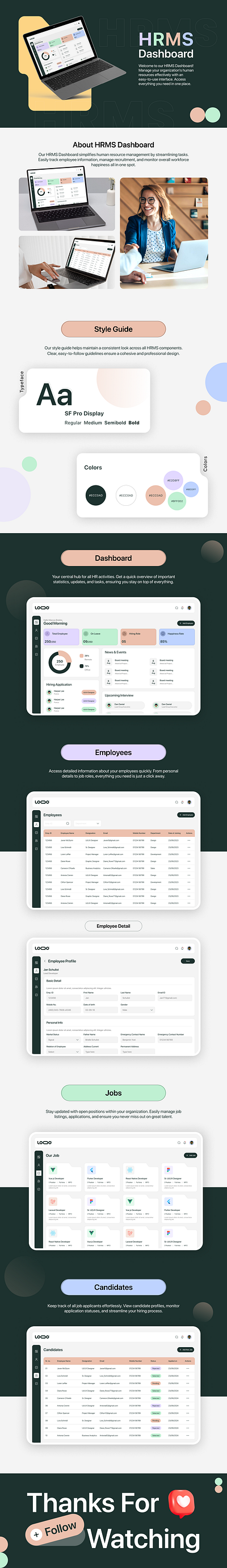 HRMS Dashboard hrms dashboard design