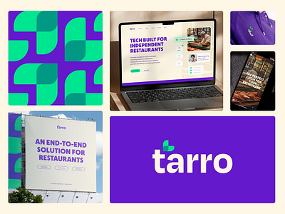 Odi Agency: Tarro Rebrand b2b b2b brand early stage brand focus lab green logo logomark logotype purple restaurant industry startup brand tarro visual identity