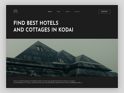 Hotel Landing page- Mockup branding design graphic design landing page ui uiux web web design wensite