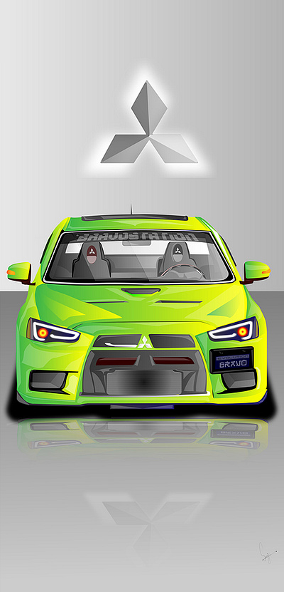 Mitsubishi Lancer Evolution evolution illustration mitsubishi mitsubishi evolution mobile wallpaper wallpaper