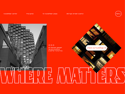 Tishman Speyer. Redesign concept building construction landingpage red skyscrapers webdesign website