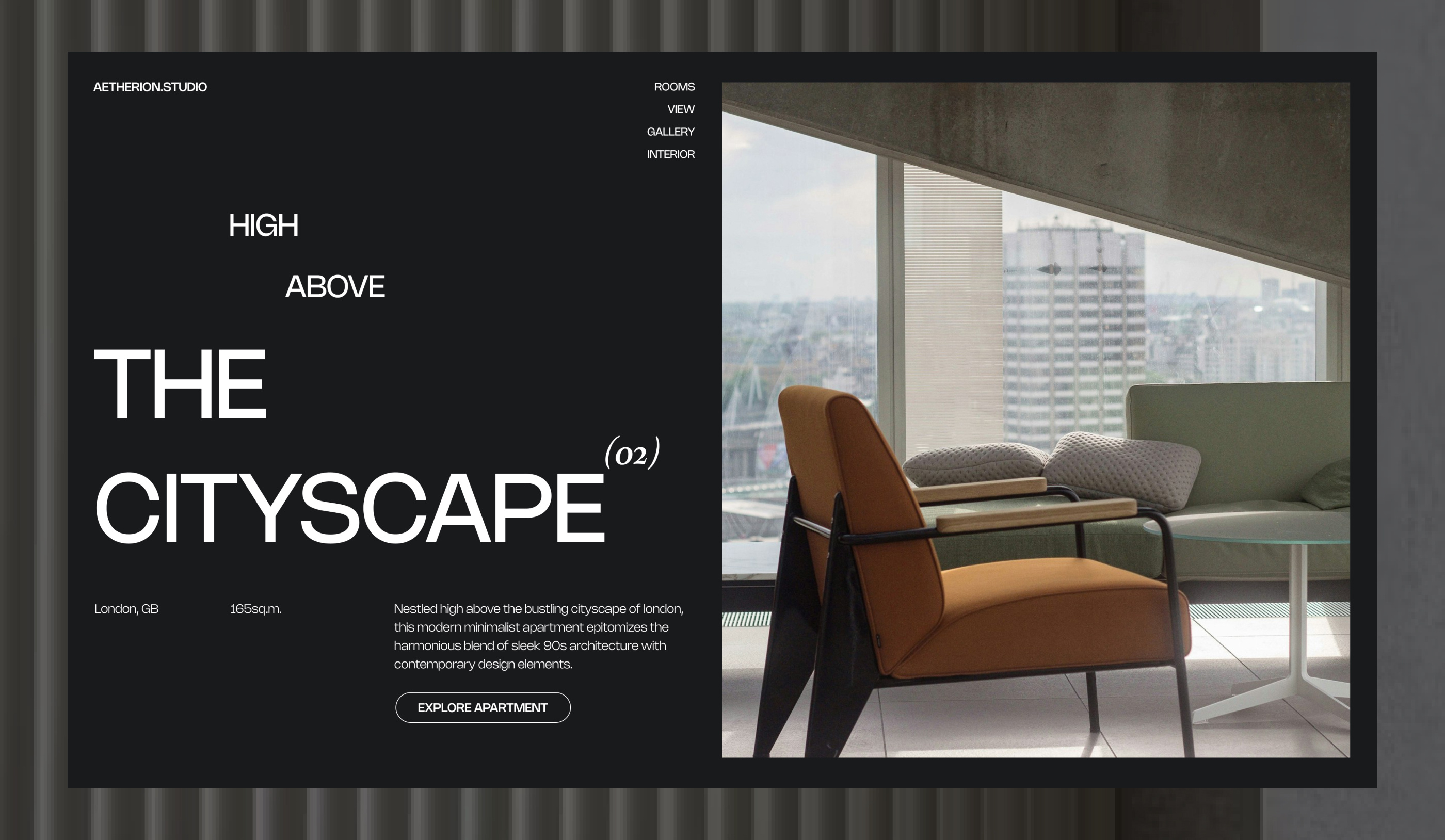 Real Estate – Studio Webdesign Concept apartment clean design golden canon grid grid hotel interior landing page layout london minimal real estate typography ui webdesign