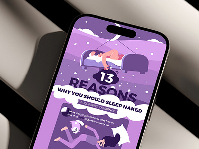 13 Reasons Why You Should Sleep Naked data visualization dream dreams graphic design health health care health infographic healthcare healthy lifestyle infographic infographic design infographics naked science sleep sleep health sleep naked sleeping tips visual storytelling