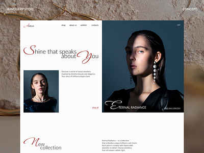 Online store for a jewelry company ecommerce ecommercewebsite fashionwebsite jewelrywebsite luxurydesign minimaldesign onlinestore ui uiconcept webdesign