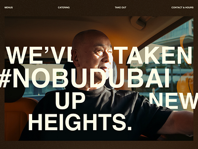 Nobu Dubai. Design concept chef cooking culinary dubai food restarant webdesign website