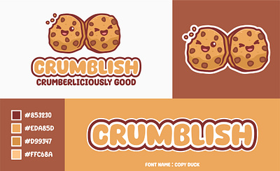 Cute Logo Design for Crumblish cartooncookies cartoonillustration cartoonlogo cookiecharacter cookieillustration cookielogo cutecookies cutedesign cutefooddesign cutelogo cutemascot dessertillustration foodillustration foodmascot kawaiiart kawaiicharacter kawaiicookies kawaiidesign kawaiilogo sweetlogo