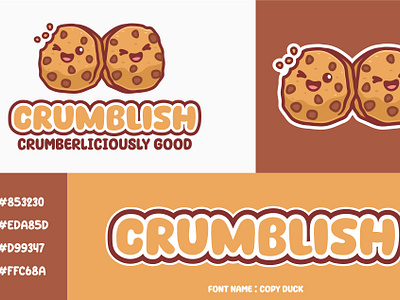 Cute Logo Design for Crumblish cartooncookies cartoonillustration cartoonlogo cookiecharacter cookieillustration cookielogo cutecookies cutedesign cutefooddesign cutelogo cutemascot dessertillustration foodillustration foodmascot kawaiiart kawaiicharacter kawaiicookies kawaiidesign kawaiilogo sweetlogo