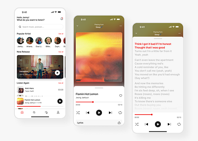 Music Mobile App Exploration android clean ios music music mobile app uidesign ux design