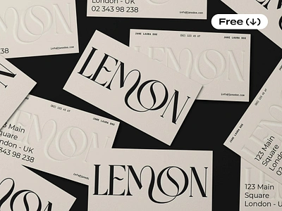 LEMON Business Card Mockup branding branding mockup business business card business card mockup business mockup card card mockup cards debossing download embossing free freebie mockup photoshop pixelbuddha psd stationery template