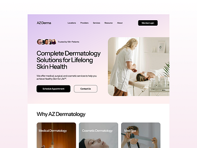 Hero Section Design For AZ Derma app bento branding designagency ui ux webdesign