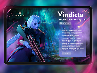 Deadlock valve Vindicta | Web App concept deadlock design game graphic design steam ui valve vindicta web design