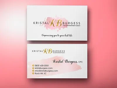 Kristal Burgess branding business card design graphic design illustration stationery typography vector