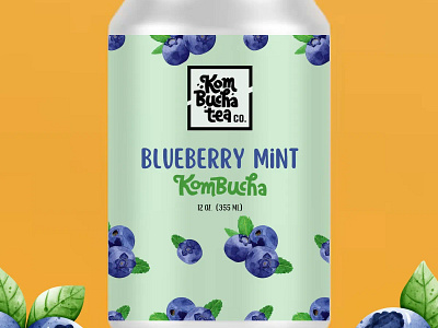 Blueberry Mint Kombucha art direction brand strategy canva pro copyrighting