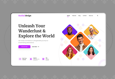 Tourism- Unleash Your Wanderlust- Web design autolayout design figma homepage homepage design landing page tour travel travelling ui ux