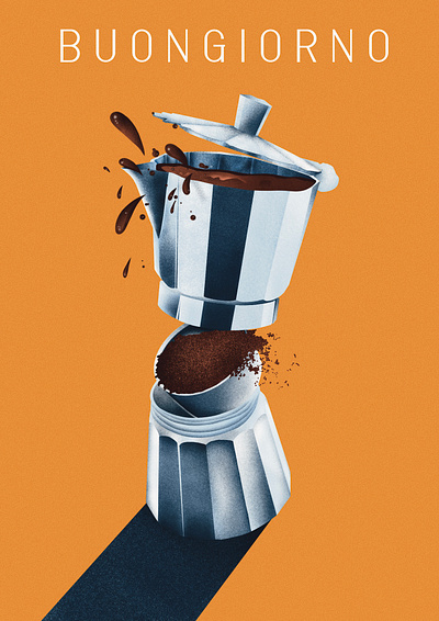 BUONGIORNO app art artist b rand coffee cover design dribble graphic design illustration illustrator procreate viral