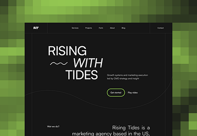 Rising Tides - Marketing agency website design hero section marketing website ui web web design website