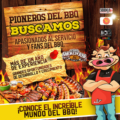 Pioneros del BBQ ad advertising banner branding cover design graphic design header illustration marketing post social media social media post vector