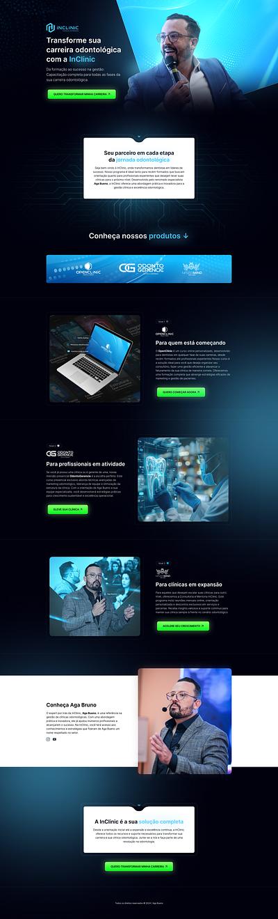Landing Page | InClinic destistry figma landing page landingpage medicine odonto odontologia pagina de vendas webdesign
