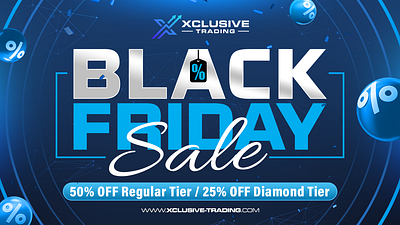 Xclusive trading - Black Friday Sale ad advertising banner branding design graphic design post social media