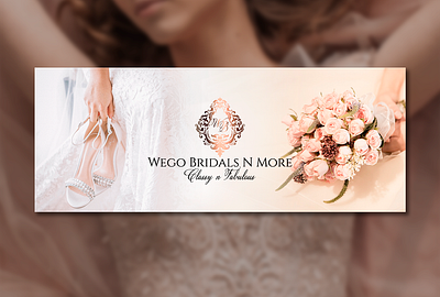 Wego Bridals N More ad banner branding cover design graphic design header social media