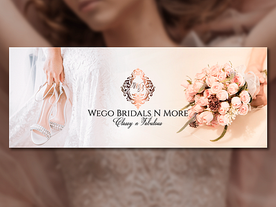 Wego Bridals N More ad banner branding cover design graphic design header social media