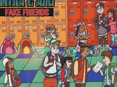 “Fake Friends” Cover Art animation art artist cartoonist coverart digitalart drawing fakefriends