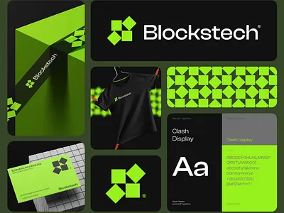 Blockstech® Visual Identity app logo block blockchain blocks brand identity branding design graphic design logo logo design modern logo