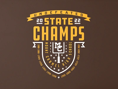 Mount Carmel State Champs! champs design football illinois logo shirt