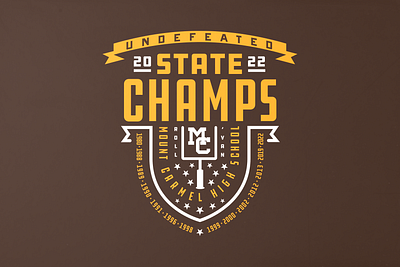 Mount Carmel State Champs! champs design football illinois logo shirt