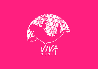 Viva Sushi Logo branding design graphic design illustration logo social media vector