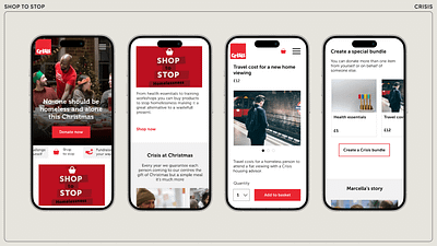 Crisis SHOP TO STOP accessibility app branding design interaction ui web