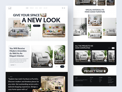 Furniture landing page design architecture chair ecommerce furniture furniture home furniture store home homepage interior interior design landingpage online shop sofa uiux uxui web ui