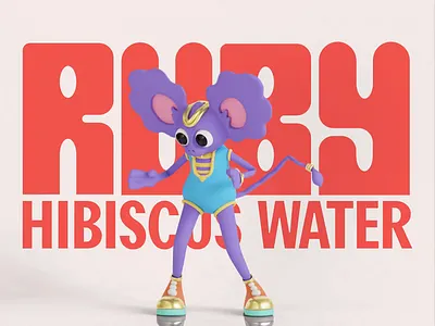 Ruby Hibiscus Water: Tree Prince Animation 3d animation ar blender illustration ruby social