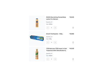 Samphes - Cart details buy cart cream e commerce nivea shampoo shop shopping toothpaste