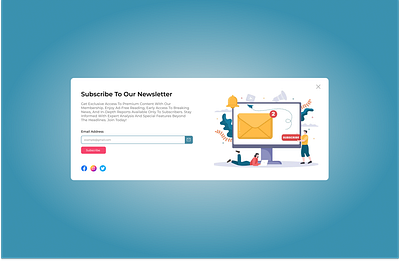 Newsletter Subscribe UI design logo modal ui newsletter newsletter subscribe subscribe subscribe button typography ui ux