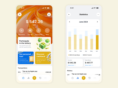 Bank app UI concept design ui ui design uxui design