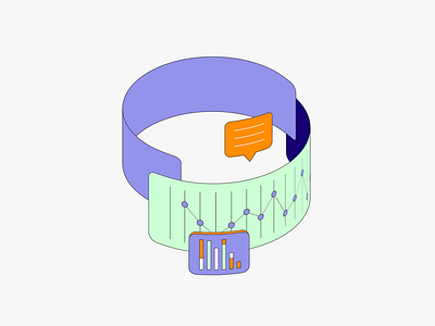 Waffle Pay - Dashboard 3d animation branding equalizer gif graph hero isometric line line art motion graphics web animation