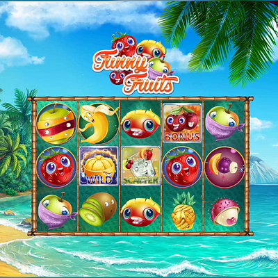 The Main UI animation for the online casino game "Funny Fruits" animation casino game casino slot fruits animation fruits game fruits slot fruits themed gambling game art game design gaming gaming animation graphic design motion graphics reels animation slot animation ui ui animation ui design