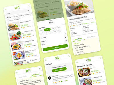 Cooking instruction website mobile ui responsive design ui ui design ux design web design