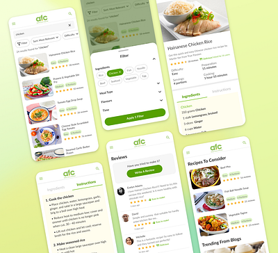 Cooking instruction website mobile ui responsive design ui ui design ux design web design