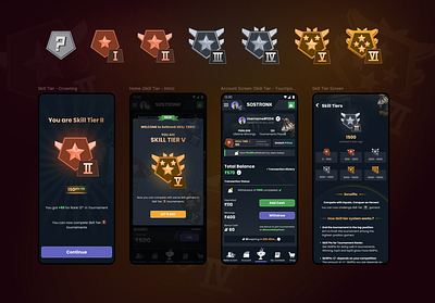 In-App Skill Tier Screens UI game mobile screen tier screens ui