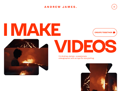 Andrew James. Videograph. Design concept cinema design filming video videograph videography webdesign