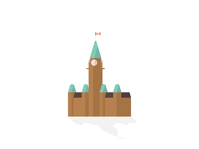 Canada Parliament Hill | Simple - 3D - Light 3d building canada design face government hill historical icon iconography logo modern parliament simple vector