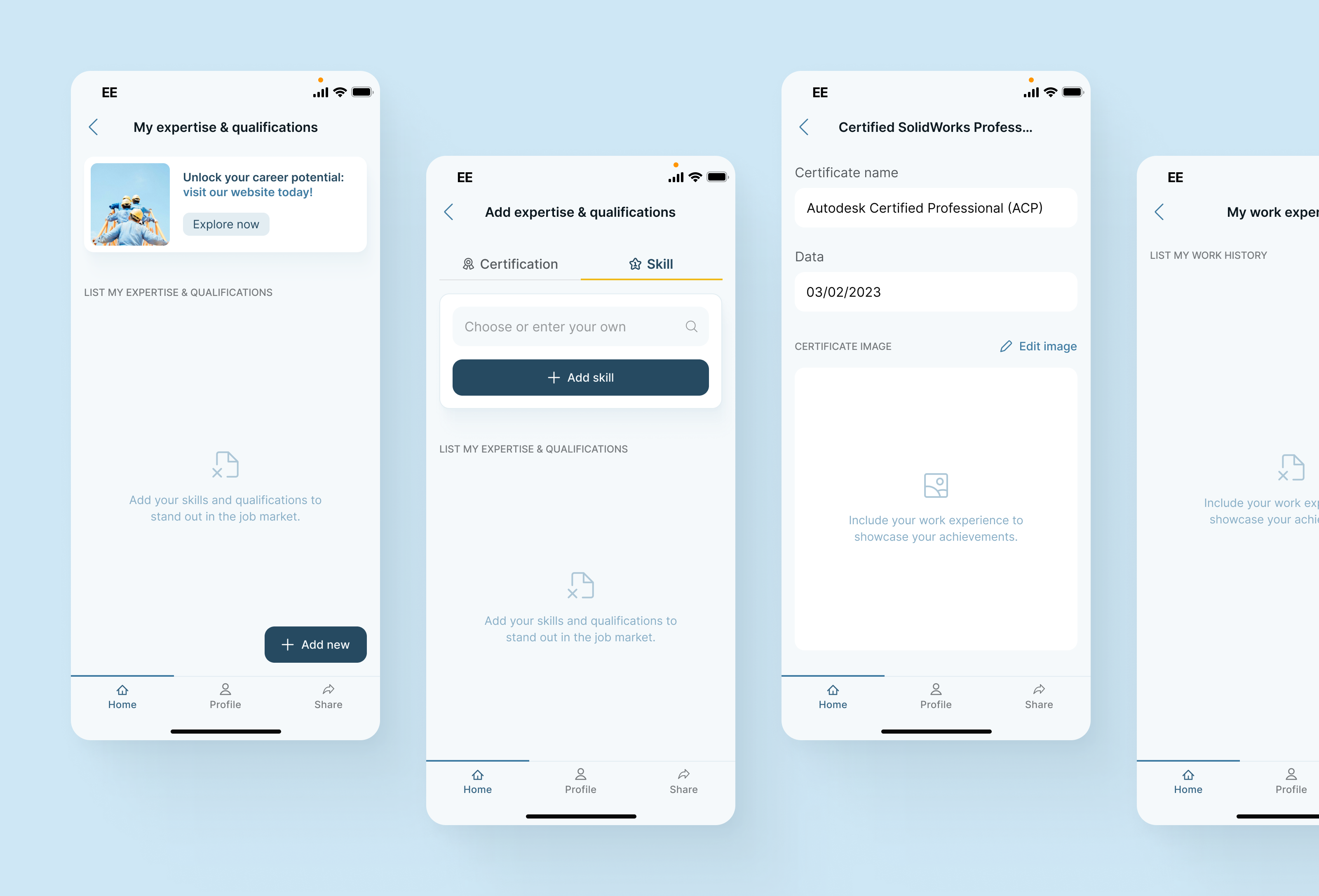 Empty state design for the Oversite mobile app app application careerdevelopment cleandesign design empty state emptystate emptystatedesign graphic design minimalism mobileappdesign product design ui uiux userexperience