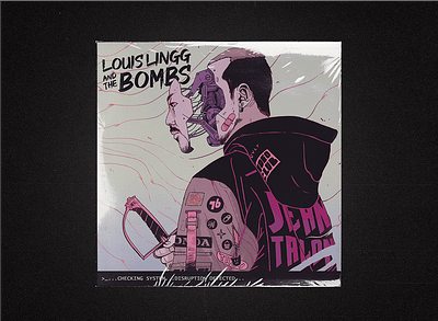 Louis Lingg and the Bombs Album cover album cover cyberpunk graphic design illustration science fiction