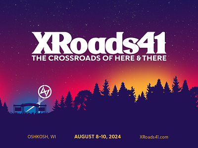 XRoads41 Music Festival Branding branding logo music festival typography