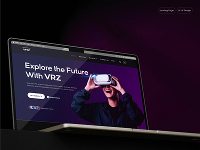 VRZ – Landing Page UI/UX Design design inspiration landing page design ui design virtual reality website vr experience design vr website webdesign website design website landing page website ui