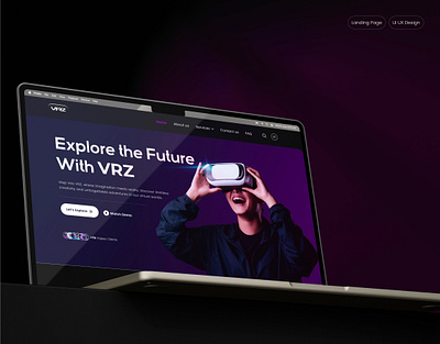 VRZ – Landing Page UI/UX Design design inspiration landing page design ui design virtual reality website vr experience design vr website webdesign website design website landing page website ui